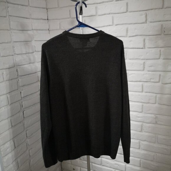 Dockers Men's Size Large Brown Tan Black & Grey Argyle Loose Fit Sweater - Picture 2 of 7